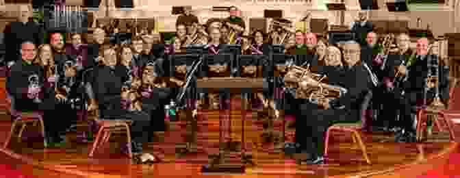 A Brass Band Performing On Stage, With A Conductor Leading The Musicians. Brass Roots: A Hundred Years Of Brass Bands And Their Music 1836 1936 (Routledge Revivals)