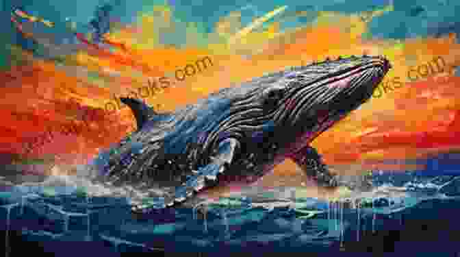 A Breathtaking Painting Of A Fin Whale Breaching The Surface, Surrounded By A Vibrant Ocean FIN WHALE: Step By Step Guide On How To Understand Everything About Fin Whale