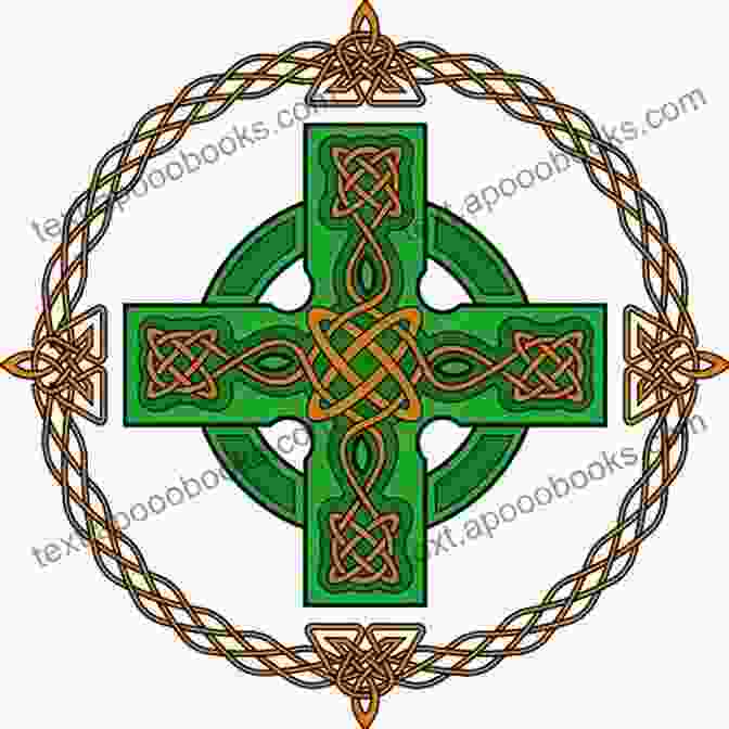 A Celtic Cross, A Symbol Of Celtic Christianity, Stands Against A Backdrop Of Rolling Green Hills. The Celtic Twilight: Faerie And Folklore (Celtic Irish)