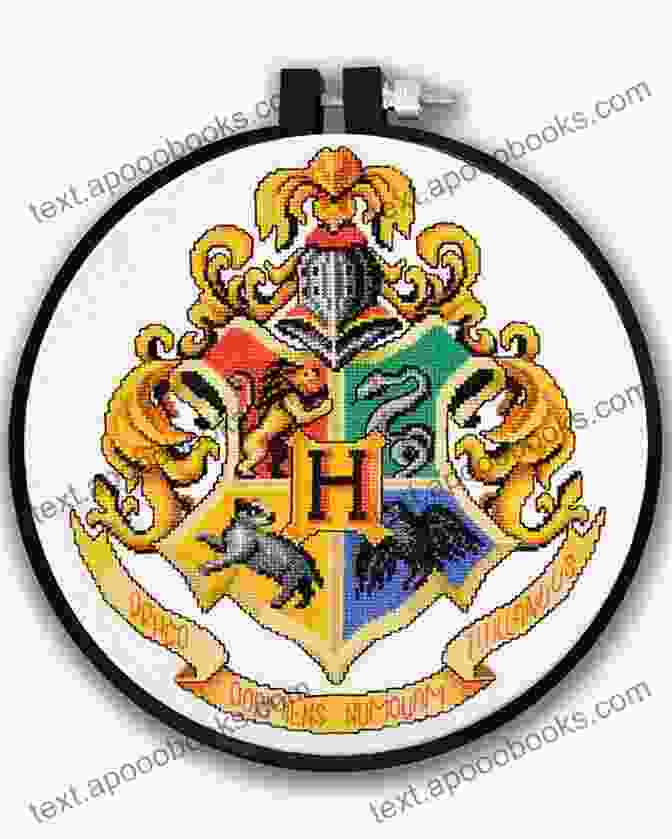 A Cross Stitch Embroidery Of The Hogwarts Crest From Harry Potter The Geeky Stitching Co S Little Of Cross Stitch