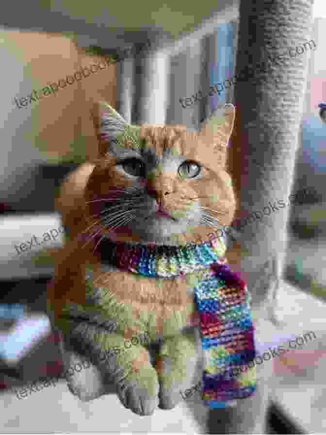 A Cute Knitted Cat Wearing A Scarf Knitting Cat For Beginners: Adorable And Beautiful Ideas To Knit Your Own Cat