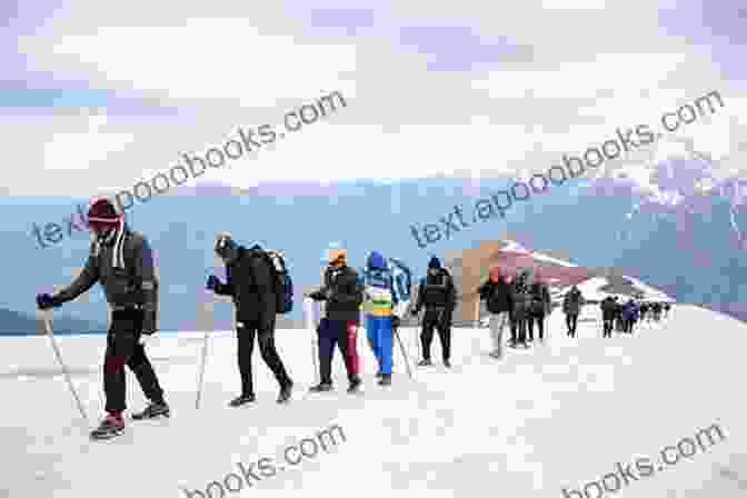 A Group Of Trekkers Posing For A Photo At The Summit Of Sar Pass, Surrounded By Panoramic Views Of The Himalayas. THE SAR PASS TREK: At Himalaya With YHAI