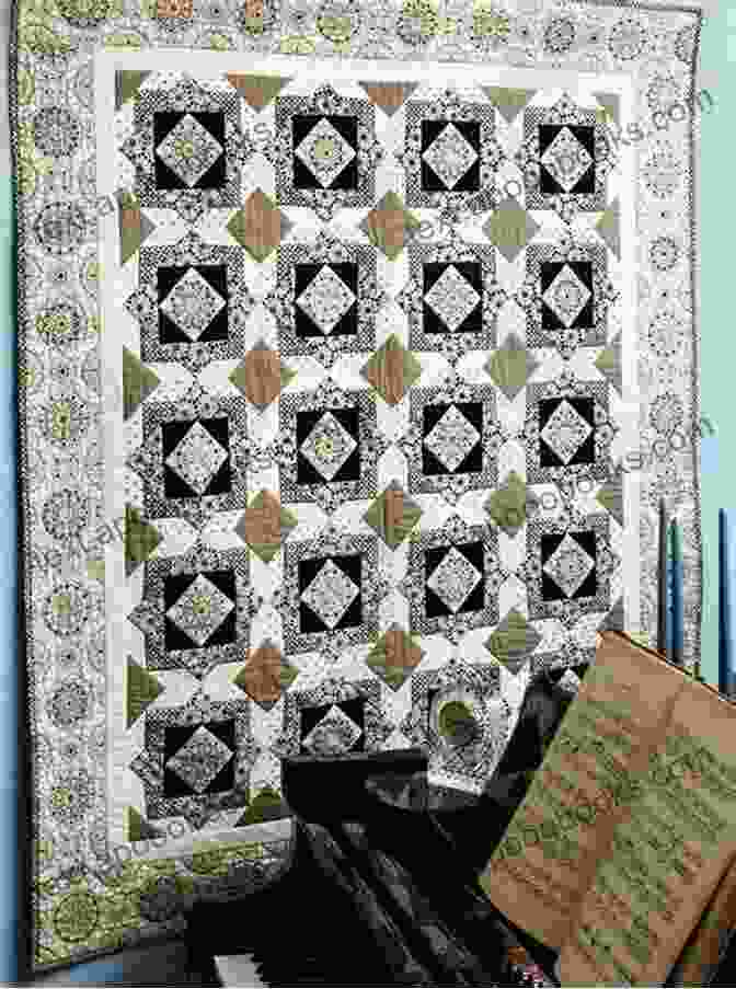 A Quilt Block Featuring A Colorful Moroccan Tile Pattern Moroccan Magic (Quilt Patterns Inspired By Moroccan Tiles)