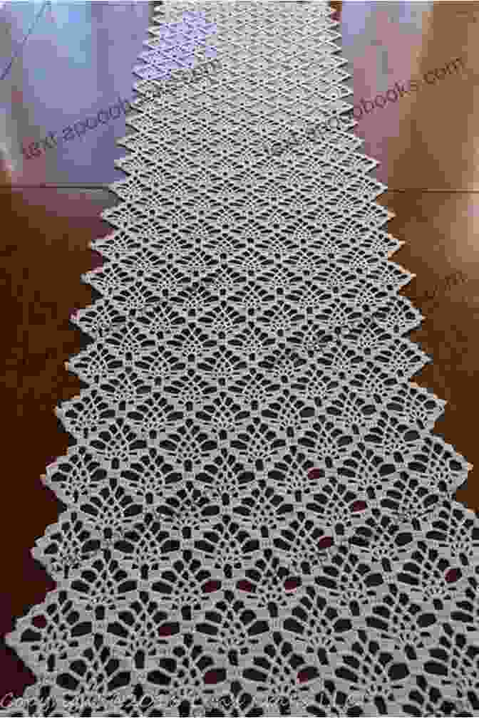 A Simple Stitch Crochet Table Runner, Featuring A Delicate Pattern And Subtle Color Palette Crochet Table Runner Patterns: How To Make A Crochet Table Runner: Crochet Table Runner Ideas With Simple Patterns