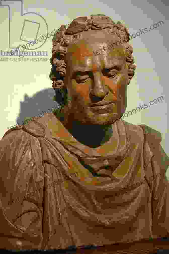 An Ancient Bust Of Virgil, Surrounded By Books And Scrolls, Symbolizing The Enduring Legacy Of His Works. Virgil S Eclogues Virgil