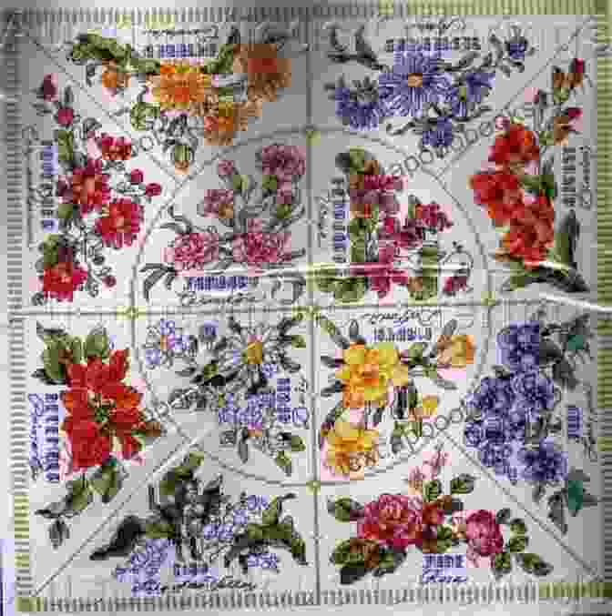 An Intricate Counted Cross Stitch Pattern Of A Vibrant Floral Bouquet, Showcasing The Delicate Details And Vibrant Colors That Can Be Achieved With This Craft. Counted Cross Stitch Pattern: G A Flowered Alphabet Monogram