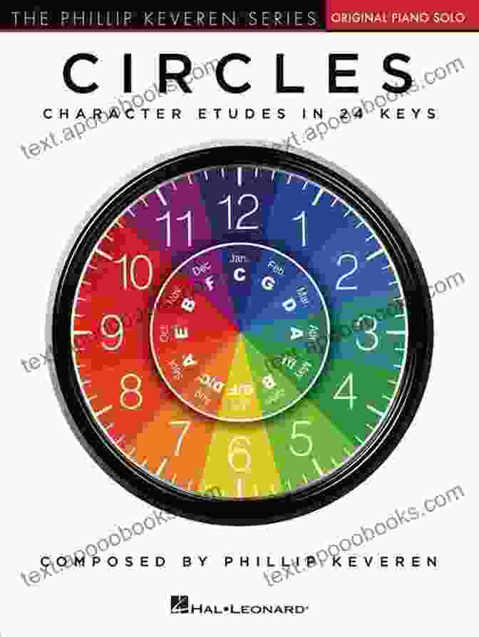 Circles: Character Etudes In 24 Keys For Piano Book Cover With Colorful Circles And Musical Notes Circles Character Etudes In 24 Keys For Piano (The Phillip Kevern Series)