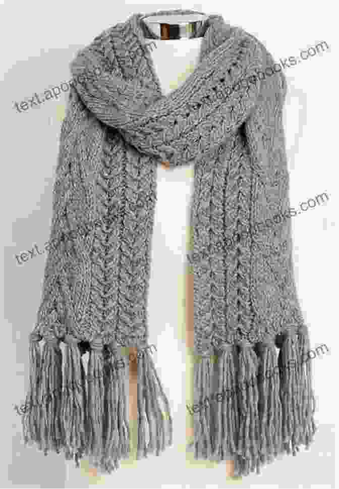 Cozy Cable Knit Shawl With Fringe Inspired Shawls: 15 Creative Patterns For Year Round Knitting