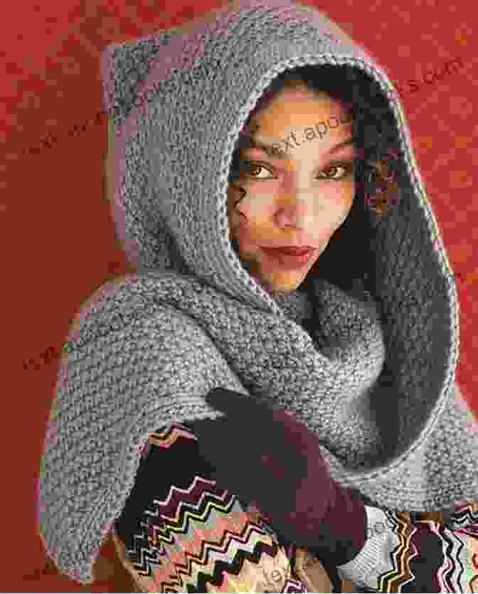 Cozy Hooded Shawl With Textured Knit Inspired Shawls: 15 Creative Patterns For Year Round Knitting