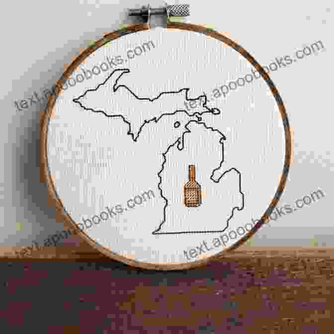 Cross Stitched Michigan Patterns Enhancing The Beauty Of A Living Room Heart Michigan Cross Stitch Pattern