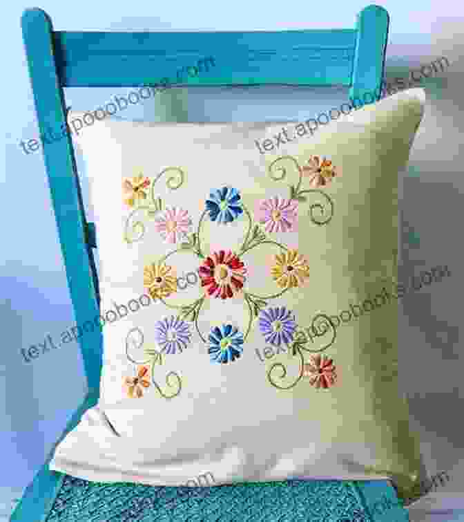 Embroidered Cushion Cover Featuring A Floral Design FUNDAMENTALS OF CREWEL EMBROIDERY: Beginners Step By Step Guide On Crewel Embroidery