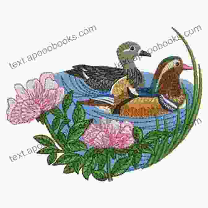 Exquisite Mandarin Duck Embroidery Created Using Our Tutorial Mandarin Duck Embroidery Tutorial