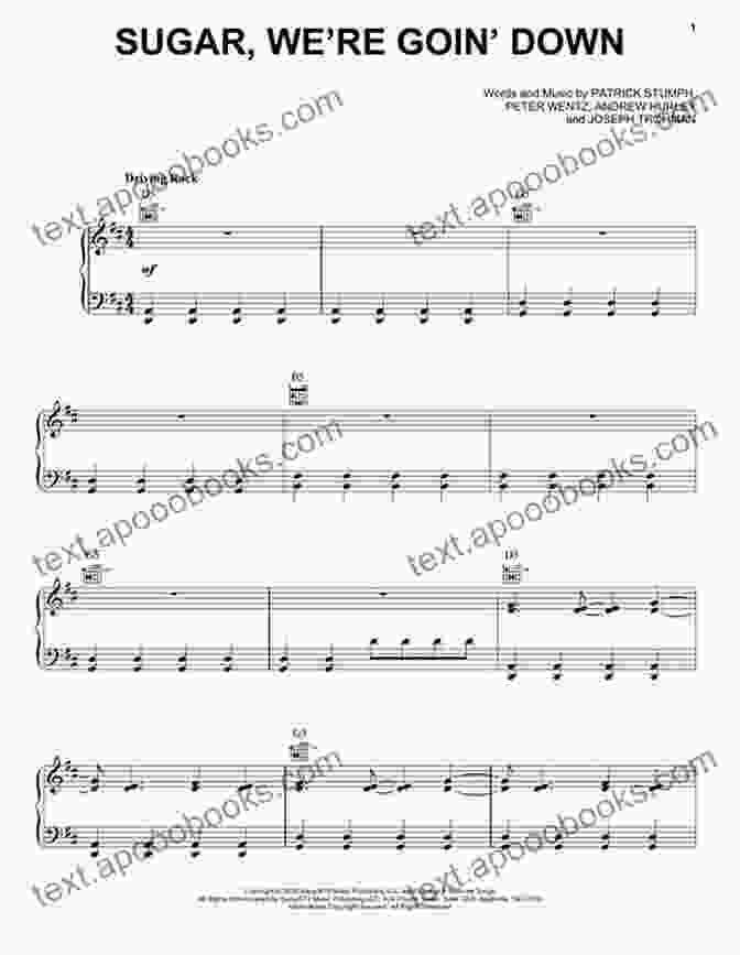 Fall Out Boy Sugar, We're Goin Down Sheet Music For Piano 10 For 10 Sheet Music Modern Rock: Easy Piano Solos