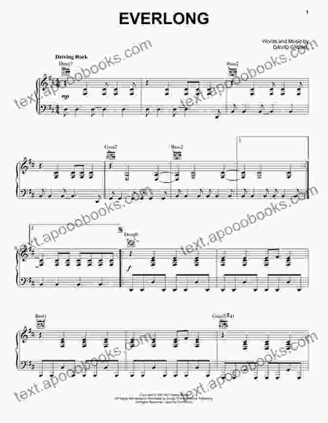 Foo Fighters Everlong Sheet Music For Piano 10 For 10 Sheet Music Modern Rock: Easy Piano Solos