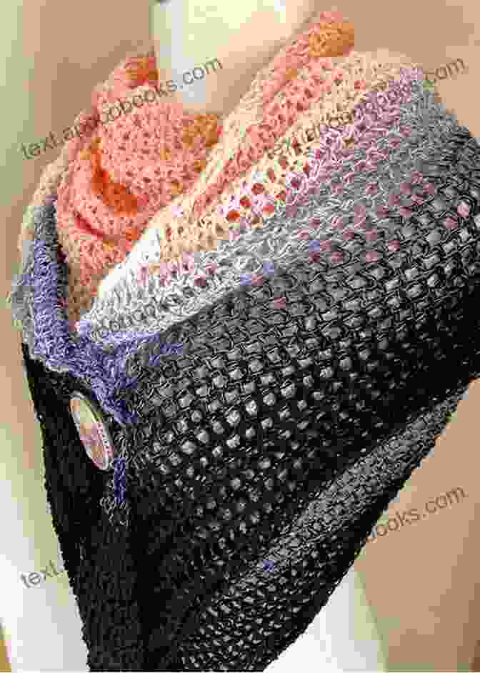 Geometrically Patterned Shawl With Bold Colors Inspired Shawls: 15 Creative Patterns For Year Round Knitting