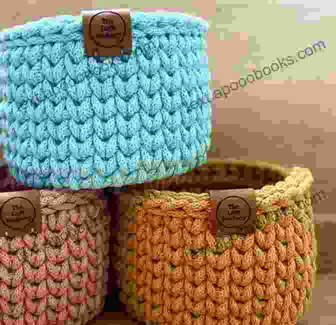 Image Of A Set Of Crochet Baskets In Various Sizes And Colors Modern Basket Crochet Pattern: Stunning And Amazing Ideas To Crochet Your Own Basket