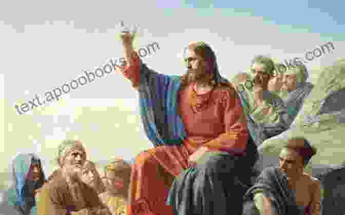 Jesus Teaching His Disciples, Depicted In A Painting With Bold Colors And Dynamic Composition The Political Teachings Of Jesus