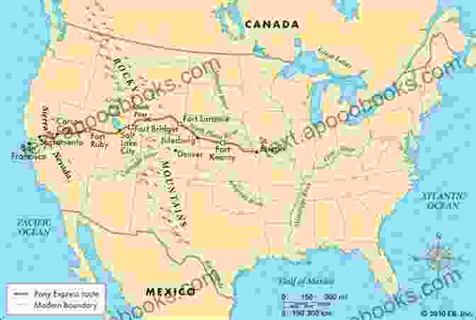 Map Of The Pony Express Route A Pony Express Adventure: Going West