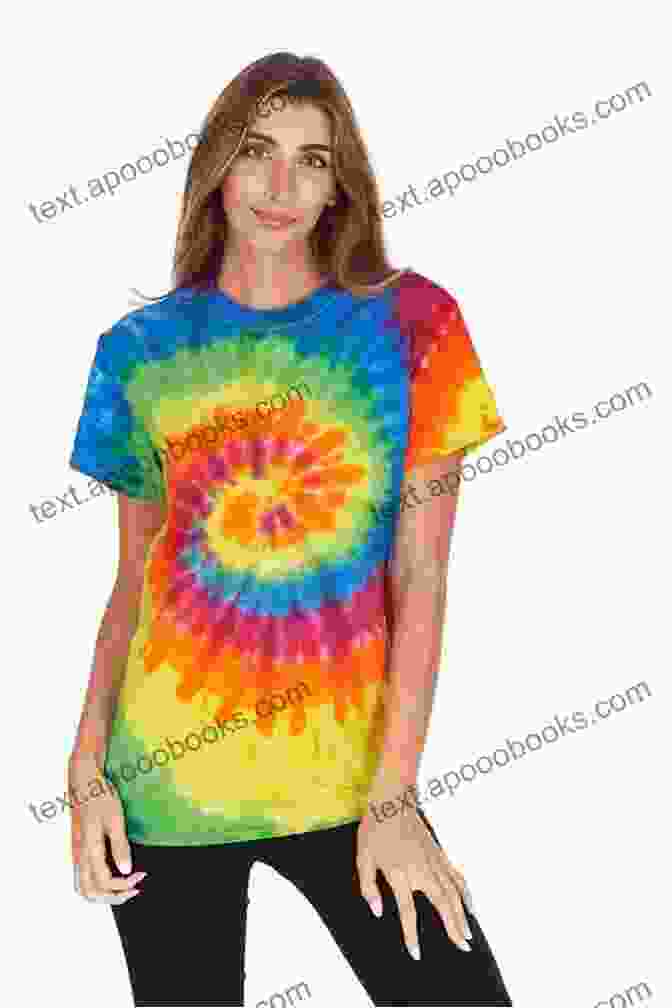 Model Wearing Colorful Tie Dyed T Shirt Tie Dye: Colourful Clothing Gifts And Decorations