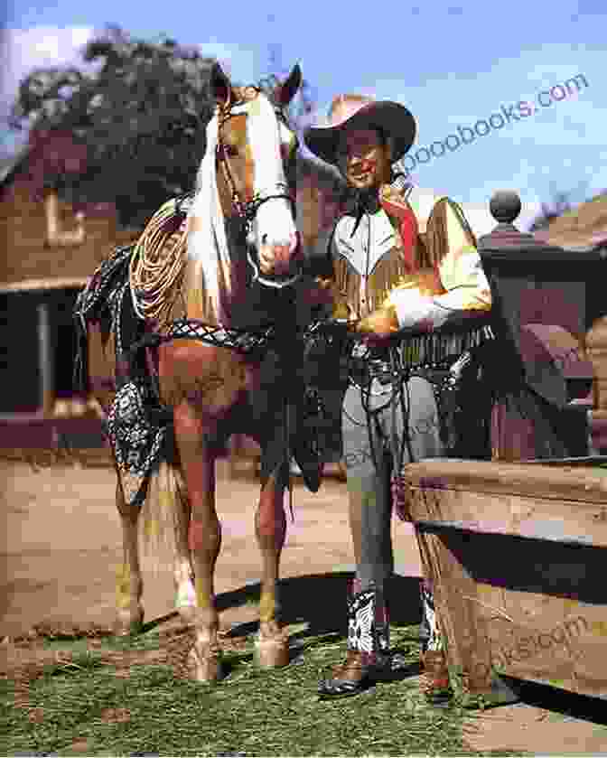 Roy Rogers And His Golden Palomino Horse, Trigger, Performing In A Rodeo Show. Singing Cowboy Stars