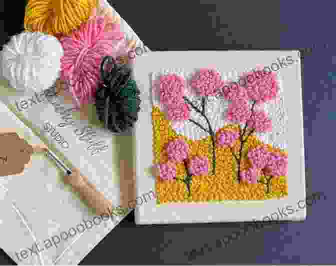 Showcase Of Different Punch Needle Patterns, Including Flowers, Animals, And Geometric Designs Punch Needle Tutorials: Creating Stunning Things Using Punch Needle Technique