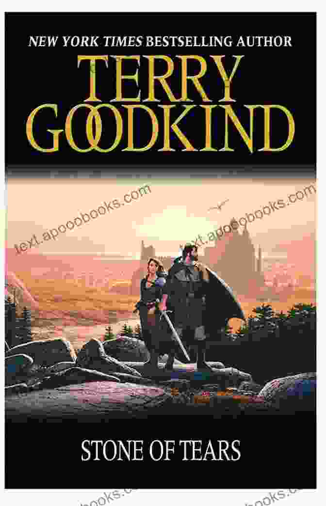 Stone Of Tears Book Cover Featuring A Male Protagonist Facing A Stormy Sky Stone Of Tears Terry Goodkind