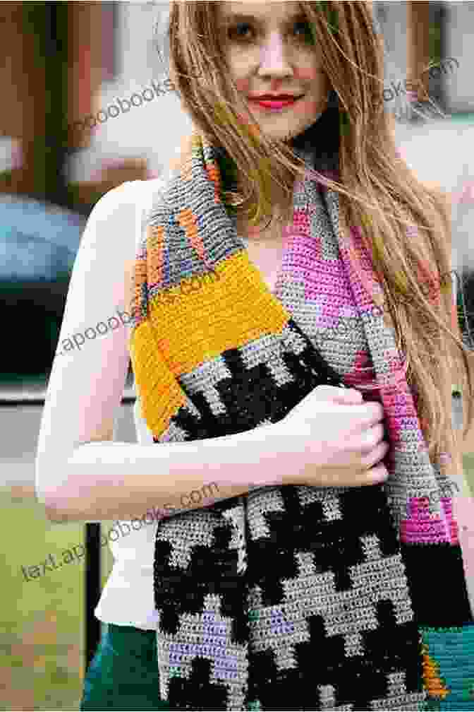 Stylish Shawl With Bold Geometric Patterns Inspired Shawls: 15 Creative Patterns For Year Round Knitting