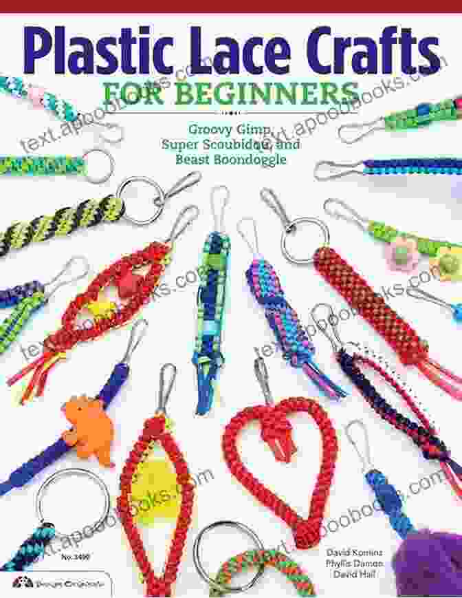 The Cover Of The Book 'Beginners Tutorials To Craft Plastic Lace,' Showcasing A Vibrant Plastic Lace Design That Embodies The Beauty And Creativity Within. Craft Lace Projects From Plastic: Beginners Tutorials To Craft Plastic Lace: Plastic Lace Crafts