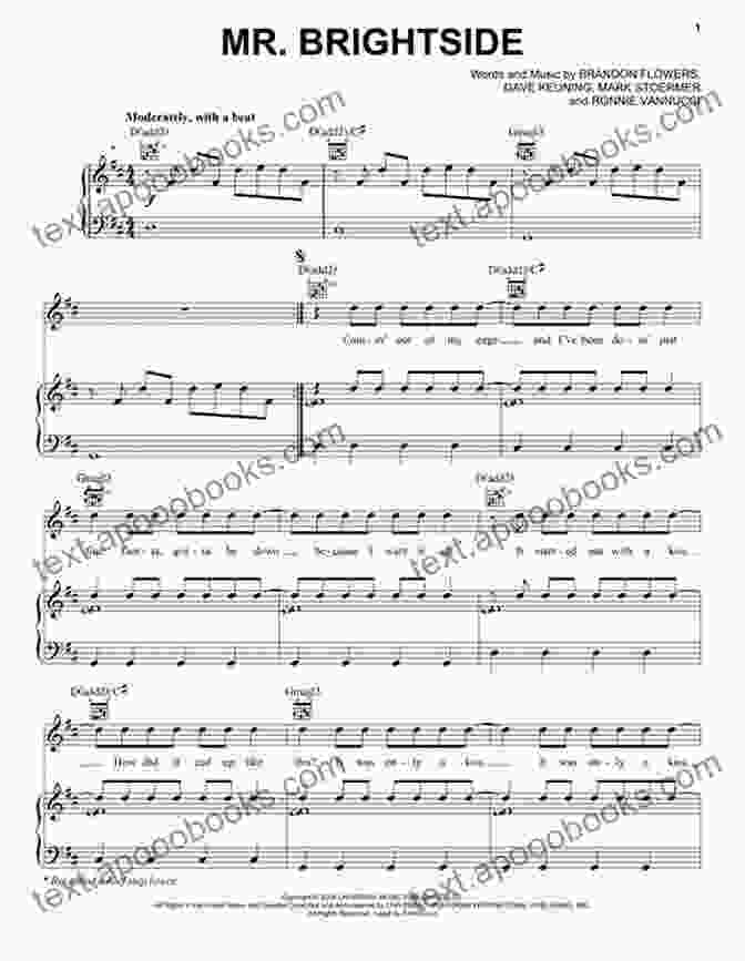 The Killers Mr. Brightside Sheet Music For Piano 10 For 10 Sheet Music Modern Rock: Easy Piano Solos