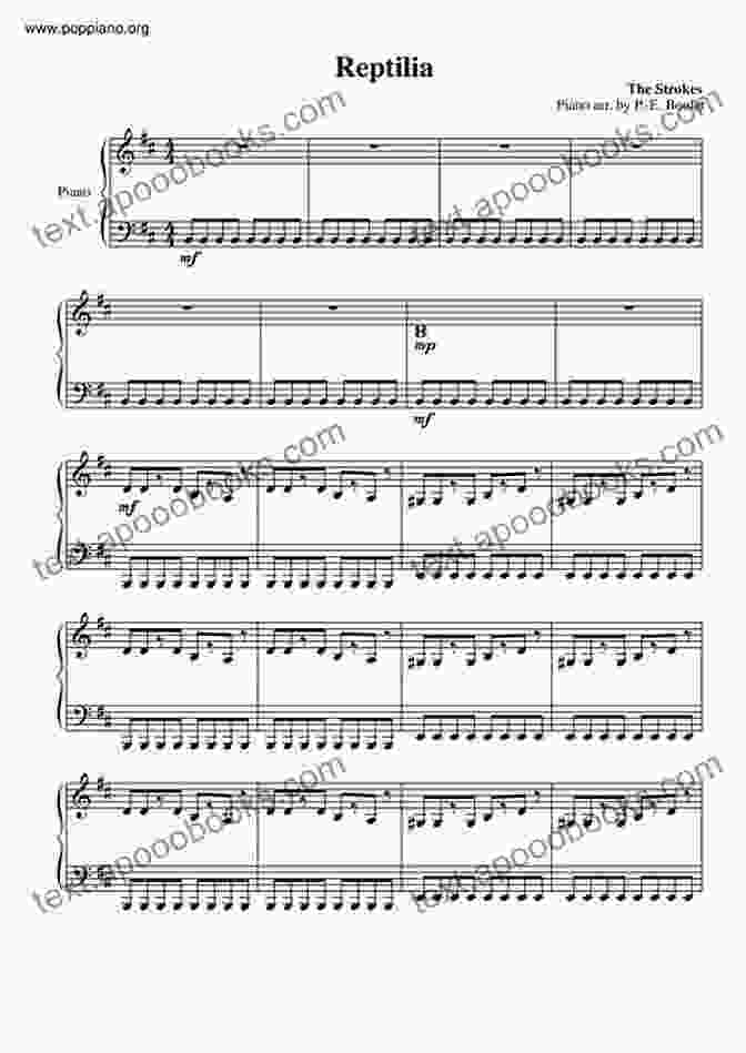 The Strokes Reptilia Sheet Music For Piano 10 For 10 Sheet Music Modern Rock: Easy Piano Solos