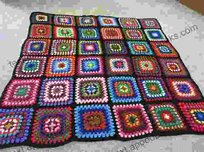 Vibrant Crochet Afghan Showcasing A Mesmerizing Granny Square Pattern In Bold And Cheerful Hues Crochet Baby Blanket Pattern Crochet Afghan Blanket Crochet Bedspread Crochet For Beginners