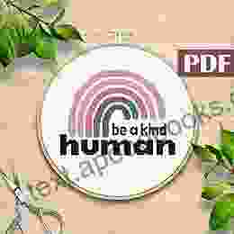 Be A Kind Human Positive Quote Cross Stitch Pattern PDF