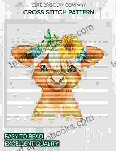 Cross stitch pattern: Highland cow: Counted cross stitch