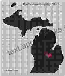 Heart Michigan Cross Stitch Pattern